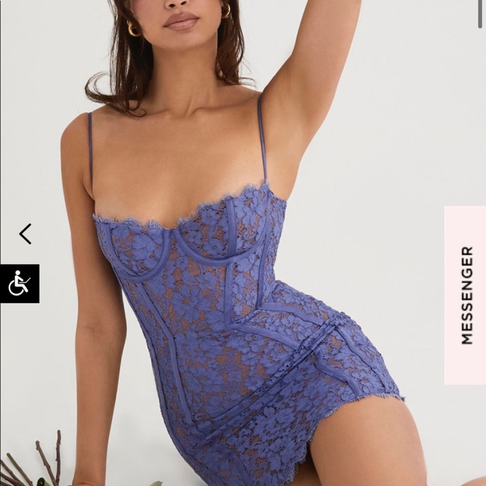 * SOLD ON MERCARI * House of CB: LALA - Lavender lace mini dress
